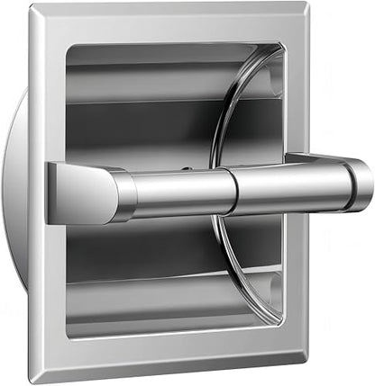 FORIOUS Recessed Toilet Paper Holder for Mega Rolls, Brushed Nickel - color: Stainless Steel