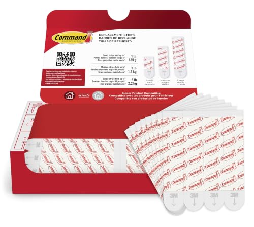 Command Indoor Large Replacement Strips, 20 Strips - size: 20 Strips