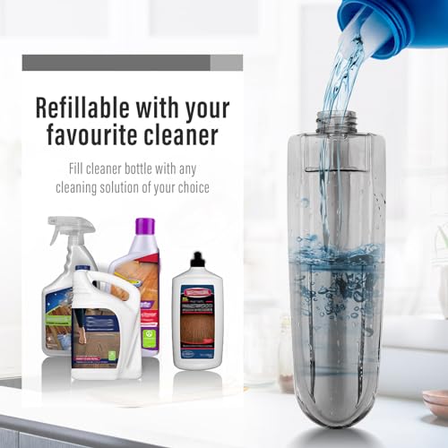 Microfiber Hardwood Floor Spray Mop with 3 Pads & Refillable Bottle - color: 07-striped Purple