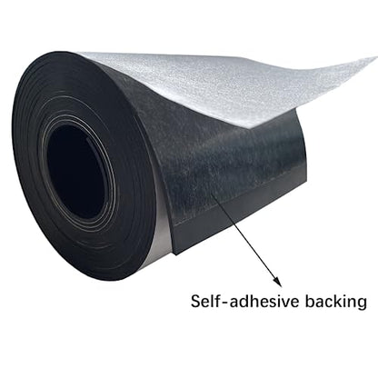 Solid Rubber Strips with Adhesive 1/16 (.062)" Thick X 4" Wide X 10'Long - size: 4"X10'X1/16, style: With Adhesive