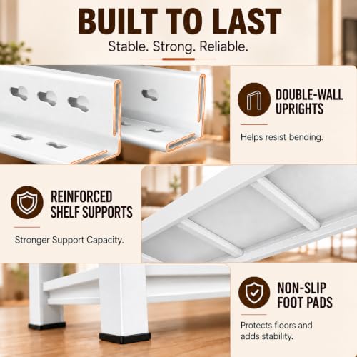 Heavy Duty Metal Bookshelf Adjustable 5 Tier Book Shelf with Bolt-free - size: Well‑Loved 72"H×35.4"W×15.7"D