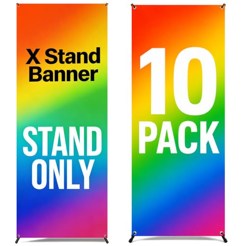 Premium X Banner Stand Display 24"x72" 10 PACK - size: 10 PACK