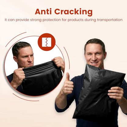 Metronic Poly Mailers 14x19 1000 Pack, Large Bulk Self Seal Shipping Bags - color: Black, size: 14.5x19 1000PC