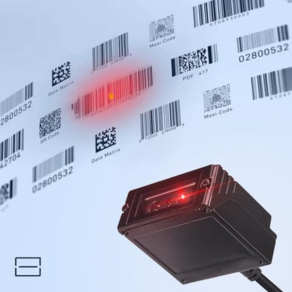 MUNBYN Fixed Mount Barcode Scanner, Embedded 1D/2D Scan Engine, USB Only