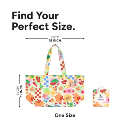 Dock & Bay Everyday Beach Tote Bag - Reusable Carrier Bag for Daily Use - Carries Up to 10kg - 100% Recycled Materials - color: Supper Club