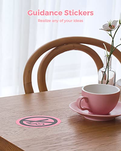 MUNBYN 3 Inch Pink Circle Thermal Labels for Business, 500 Sheets/1 Roll - color: Pink, size: 3inch