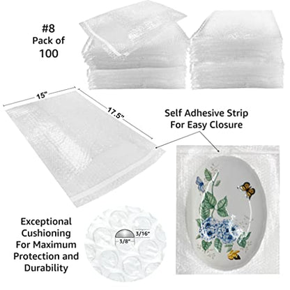 Bubble Pouches, Pack of 100, 15" x 17.5" - size: 15" x 17.5"