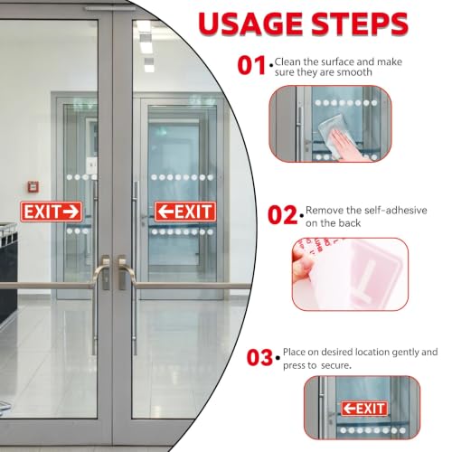 2 Pack Exit Left Right Arrow Sign Sticker, 9x3 Inch Exit Sign for Business - color: Exit 537