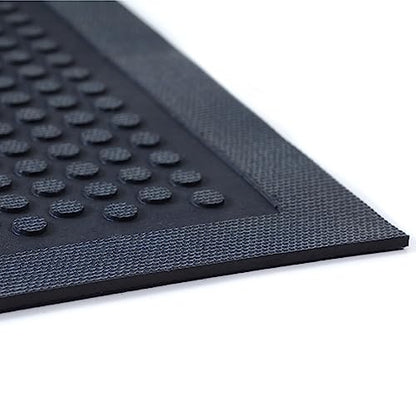 Guardian Easy Step Scraper 4X6 (45in x 69in) Indoor/Outdoor, Heavy-Duty, Solid Rubber Floor Mat,Black - size: 69"L x 45"W x 0.3"Th