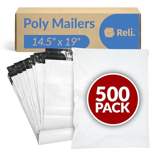 Reli. Poly Mailers 14.5x19 | 500 Pcs Bulk | Shipping Bags/Shipping Envelope