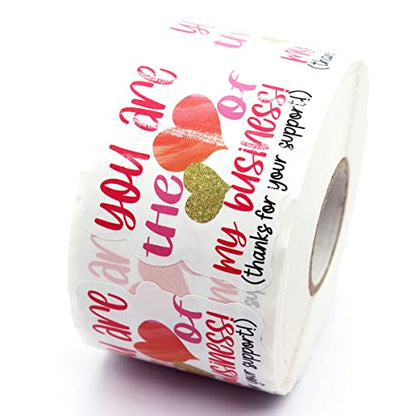 You are The Love of My Business Stickers,Thank You Sticker for Small Business Mail Envelopes Shipping Package Packing 500 Labels Per Roll - color: You Are the Love of My Business