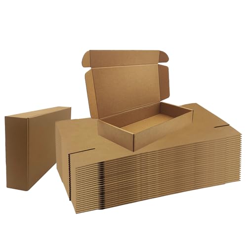 12x6x2 inch Shipping Boxes Bulk 25 Pack, Brown Corrugated Cardboard Mailers - color: Brown, size: 12" x 6" x 2" -25Pack