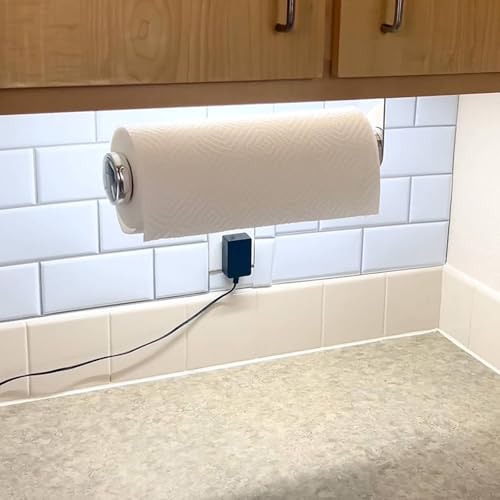 theaoo Paper Towel Holder Under Cabinet, One-Hand Tear, Wall Mount, Silver - color: Silver