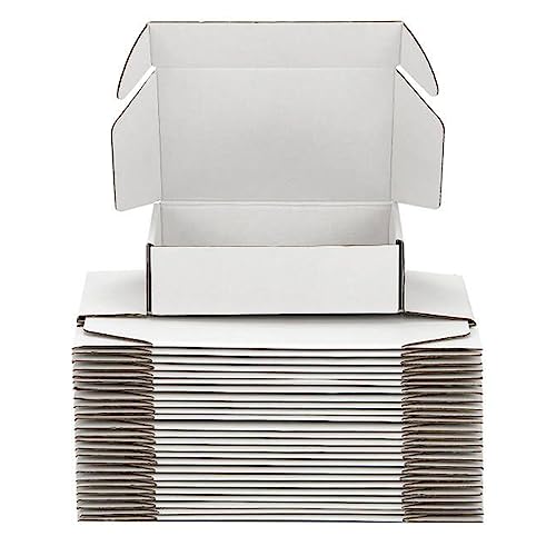 7x5x3 White Shipping Boxes for Small Business, Packing, 25 Pack - color: White, size: 7x5x3 inch
