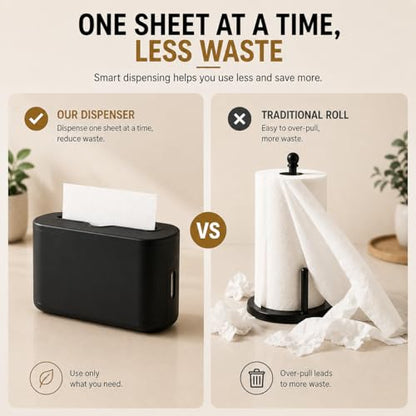 Multifold Paper Towel Dispenser Countertop, Hand Towel Dispenser - color: Black