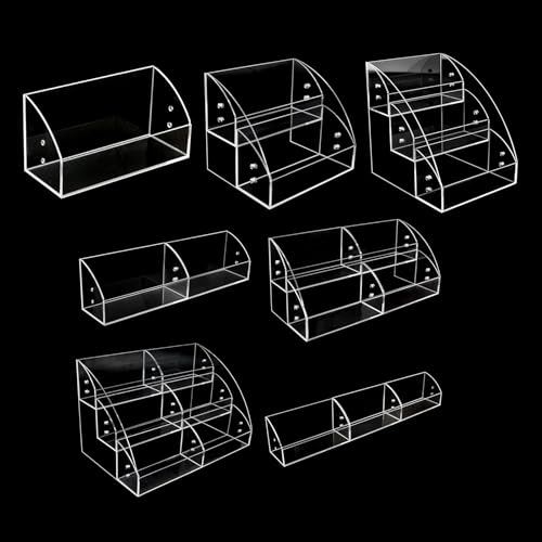 Clear Display Risers Stand Acrylic Display Shelf 1 2 3 Tiers Organizers For Dessert Figures Makeup