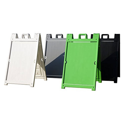 Black 4-Pack of Plasticade Signicade Deluxe A-Frame Sidewalk Curb Sign Portable Folding Double-Sided Display with Quick-Change System - size: 24 x 36 inches (Pack of 4)