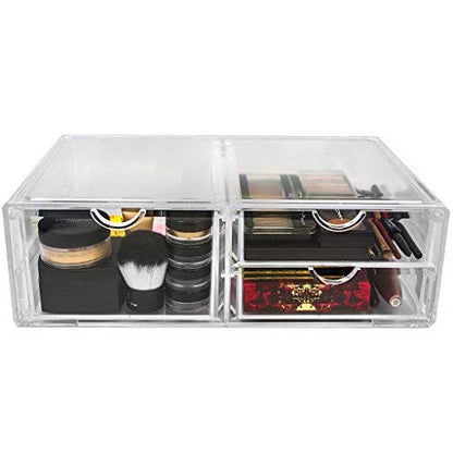 Sorbus Acrylic Drawers, Clear Makeup Organizer for Vanity (3 Drawers) - color: 3 Drawers