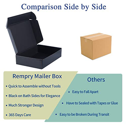 Rempry 9x6x4 Inches Black Shipping Boxes Pack of 20, Small Business Cardboard Mailer Boxes Gift Boxes for Shipping Packaging - color: Black, size: 9x6x4