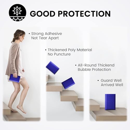 Fuxury Bubble Mailers Bulk 800Pcs 4x8" Royal Blue Shipping Padded Envelopes - color: Royal Blue, size: 4×8" 800PC