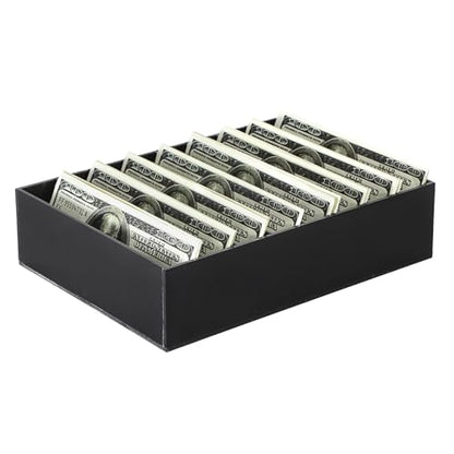 Hipiwe Cash Storage Tray Money Organizer with Removable Dividers, 8 Slots