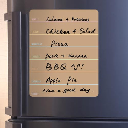 Outus 2 Pieces Magnetic Weekly Dry Erase Boards Erasable, Khaki Style - style: Khaki Style