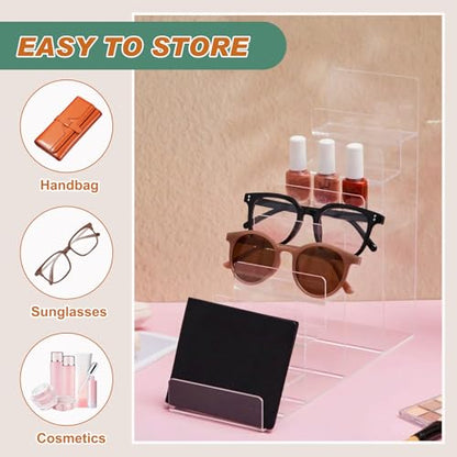 Kathfly 2 Pack 8-tier Acrylic Display Stand for Purses & Wallets - size: 8-tier
