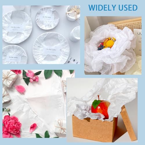 200Pcs White Acid Free Tissue Paper Bulk for Storage Packaging 15×20 Inch - size: 15 x 20 inches