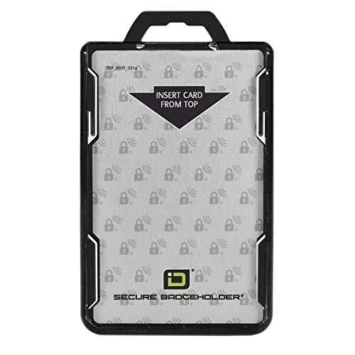 ID Stronghold - RFID Blocking Secure Badge Holder - Duolite 2 Card ID Holder - Poly Carbonate - Heavy Duty Hard Plastic ID Badge Holder - USA Molded and Assembled - FIPS 201 Approved - Black - color: Black, size: 1 - Pack