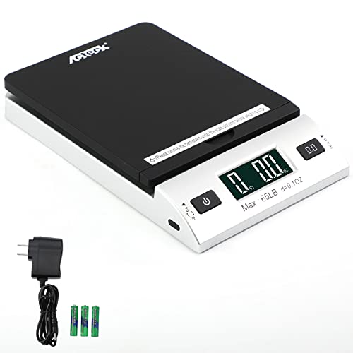 Acteck A-CK65BS 65LBx0.1OZ Digital Shipping Postal Scale with Batteries and AC Adapter, Black Silver - size: 65LB Blacksilver
