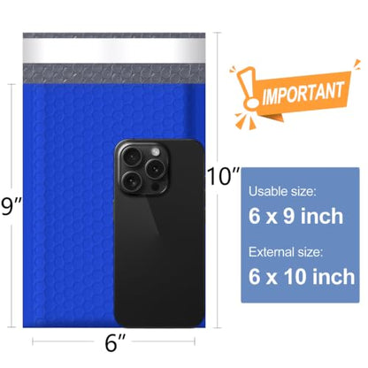 Famagic Bubble Mailers 6x10 Inches 100pc Dark Blue Usable 6x9 Self Seal Adhesive Padded Envelopes Shipping Bags for Jewelry Makeup Supplies - color: Dark Blue, size: 6x10 Inches 100pcs