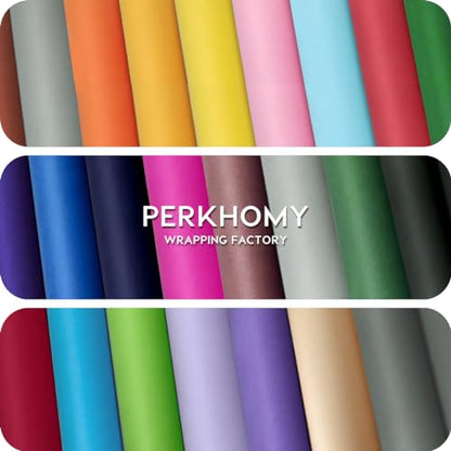 PerkHomy 17.8" x 1,440" (120') Lemon Yellow Kraft Paper Roll for Craft Bulletin Board Paper Art Table Covering Crafting Gift Wrapping Bouquet Packing Parcel 80GSM (Lemon Yellow, 17.8" x 120') - color: Lemon Yellow, size: 17.8" Width x 120' Length