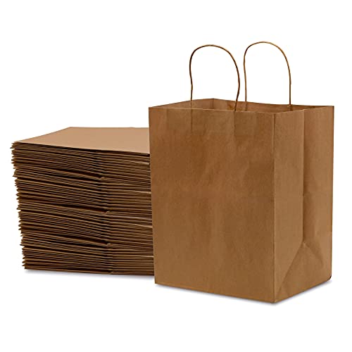 Prime Line Packaging Shopping Bags with Handles, 10x6.75x12 inches, 50 Pack - size: 10x6.75x12 Inch