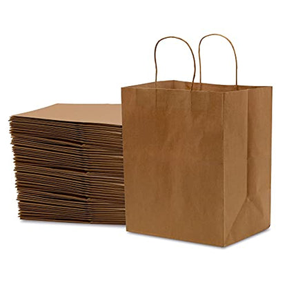 Prime Line Packaging Shopping Bags with Handles, 10x6.75x12 inches, 50 Pack - size: 10x6.75x12 Inch