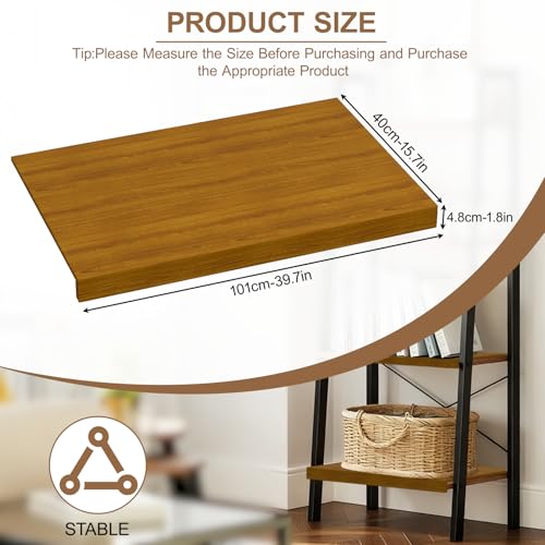 5-Pcs Bamboo Wire Rack Covers, 40"x16" Wire Shelf Covers for Shelving Pantry,No Assembly - size: 40"Wx16"D