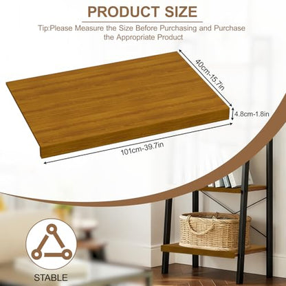 5-Pcs Bamboo Wire Rack Covers, 40"x16" Wire Shelf Covers for Shelving Pantry,No Assembly - size: 40"Wx16"D