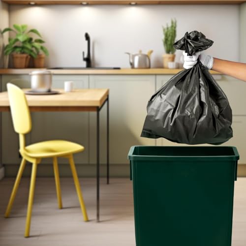 Plexon 23-Gallon Trash Can – Tall Narrow Garbage Bin for Kitchen, Home, Garage, or Commercial Use – Set of 2, Green