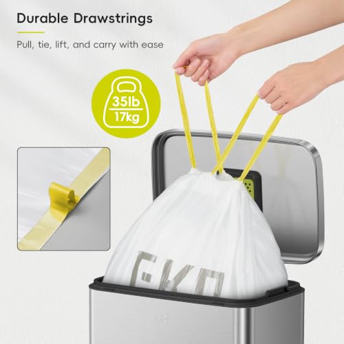 EKO Ultra-Strong Extra-Tall 13 Gallon Kitchen Trash Bags, Floral, 60 Ct - size: 60 Count (Pack of 1), style: 13 Gallon Bags/Code F (Fresh Floral)