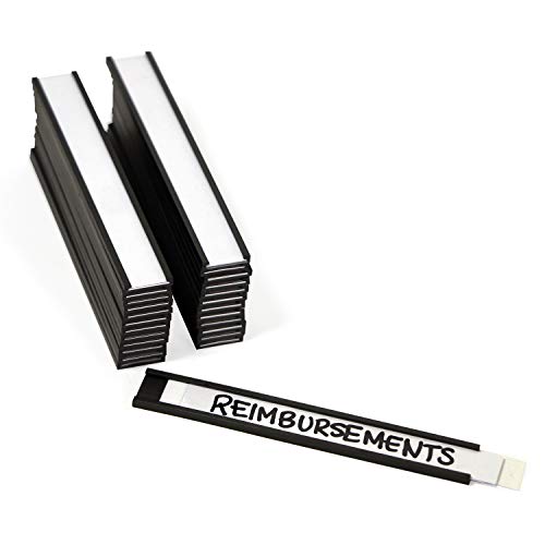 SmartSign Magnetic 'C' Channel Label Holders for Metal Racks and Shelves | 0.5" x 4" Pack of 25 - size: 0.5" x 4"