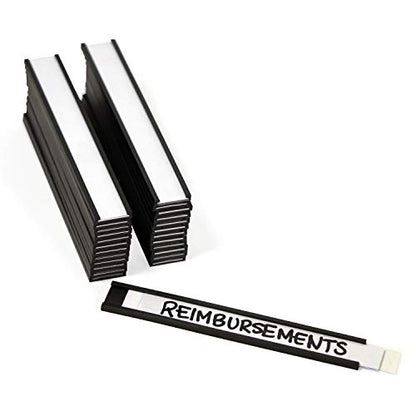 SmartSign Magnetic 'C' Channel Label Holders for Metal Racks and Shelves | 0.5" x 4" Pack of 25 - size: 0.5" x 4"