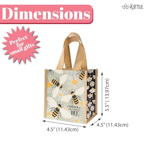 Karma Small Reusable Gift Bags, Tote Bag and Gift Bag with Handles, Perfect for Birthday Gifts and Party Bags RPET 1 Dog - color: Hooray