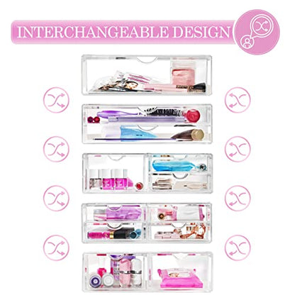 Sorbus Acrylic Drawers, Clear Makeup Organizer for Vanity (3 Drawers) - color: 3 Drawers