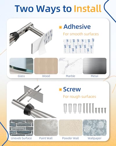RUACQ Paper Towel Holder Under Cabinet, One Hand Tearing, Silver - color: Sliver, size: One Hand Tear - Rectangle