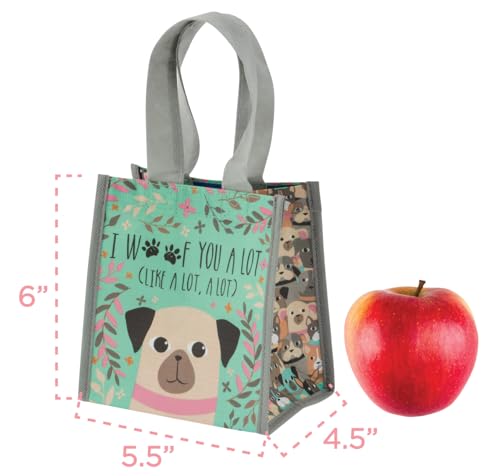 Karma Small Reusable Gift Bags, Tote Bag and Gift Bag with Handles, Perfect for Birthday Gifts and Party Bags RPET 1 Dog - color: Xoxo