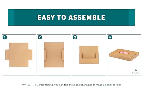 9x6x1 Inch Shipping Boxes for DVDs, CDs, Books Mailing, 50 Pack - color: White