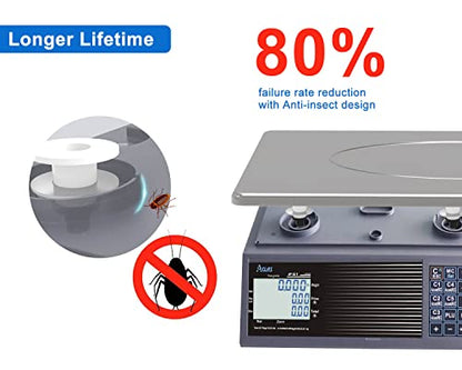 NTEP Certified Price Computing Scale with Pole Legal for Trade Commercial Price Scale 30lb 0.01lb Commercial Retail Scales w/LCD Dual Screen Displays for Food, Meat, Deli, Fruit Market - size: 30 lb, with Pole