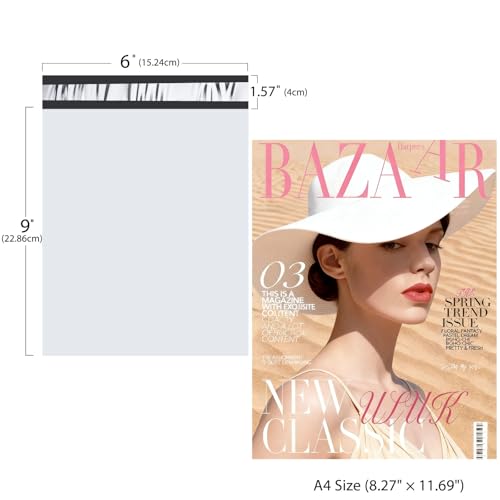 100Pcs Poly Mailers 6x9Inch Adhesive Sealing Envelopes,Mailing Envelopes for Clothing,Mailing Bags for clothing, books and accessories, Waterproof - size: 6*9