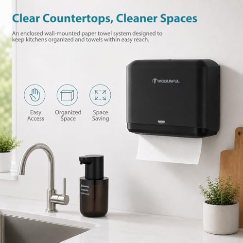 Paper Towel Dispenser Wall Mount No-Drill, Black Commercial, Home Bathroom - color: D-23 Black