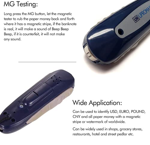 Mini 2-in-1 Counterfeit Money Bill Detector UV & Magnetic, 3.4in - color: Blue, size: Mini