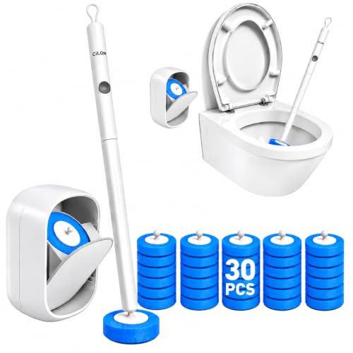 CiLoN Disposable Toilet Brush, Toilet Wand Cleaning System, Bowl Scrubber